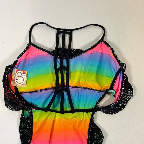 Op Ocean Pacific Girls Eyelet Lace One Piece Swimsuit XL - Picture 8 of 8